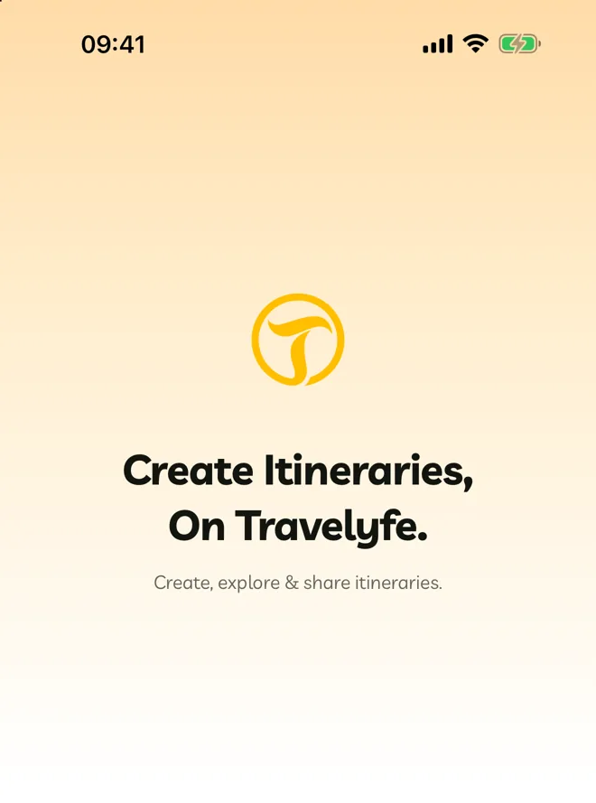 The Travelyfe sign-in screen